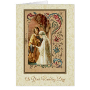 Catholic  Wedding Blessed Virgin Mary Joseph Cards