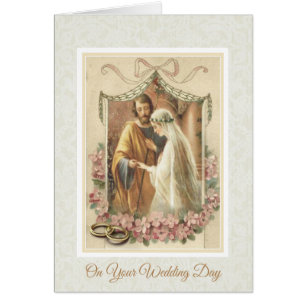 Catholic  Wedding Blessed Virgin Mary Joseph Cards