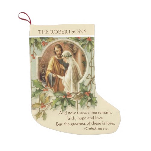 Catholic Wedding Blessed Virgin Mary St Joseph Small Christmas Stocking