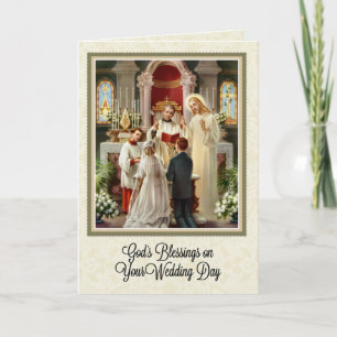 Catholic Wedding Card w/scripture verse