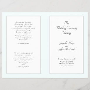 Folded Catholic Program Wedding Programs Zazzle