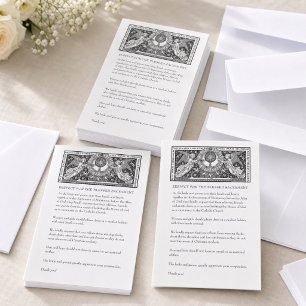Catholic Wedding Church Attire Guidelines 4 Guests Stationery