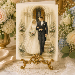 Catholic Wedding Congratulations Bride Groom Card