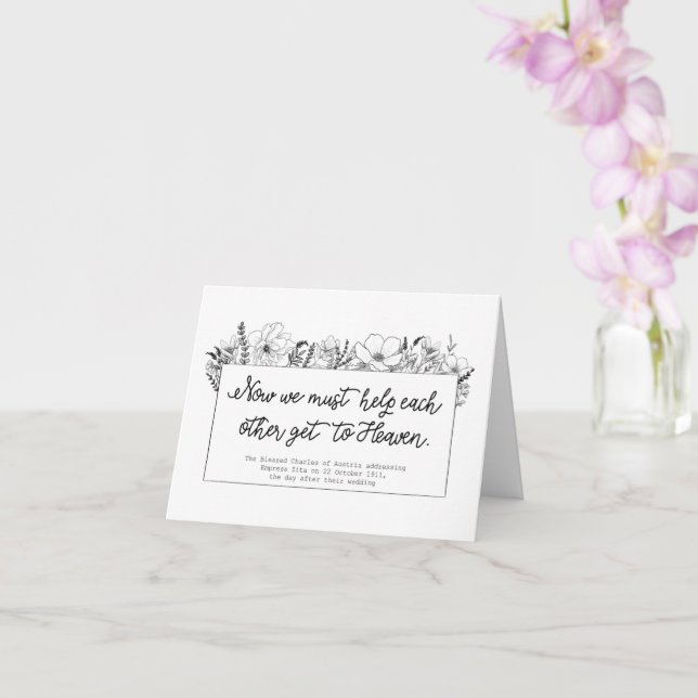 Catholic Wedding Congratulations Card (Orchid)