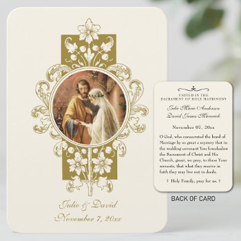 Catholic Wedding Elegant Favor Holy Card by ShowerOfRoses at Zazzle