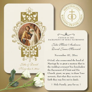 Catholic Wedding Elegant Favor Holy Card