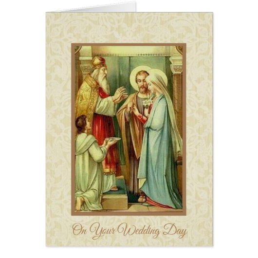 Catholic  Wedding Engagement Virgin Mary Joseph Cards (Front)