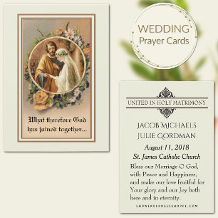Catholic Wedding Favor Bride Groom Holy Cards