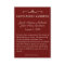 Catholic Wedding Favor Holy Card Damask Maroon