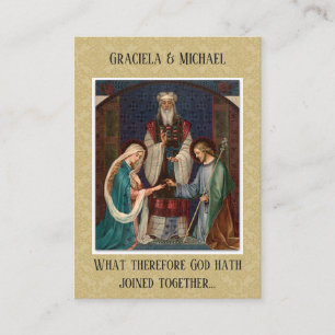 Catholic Wedding Favor Holy Card Mary Joseph
