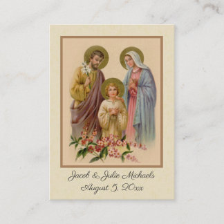Catholic Wedding Favor Holy Family Holy Card