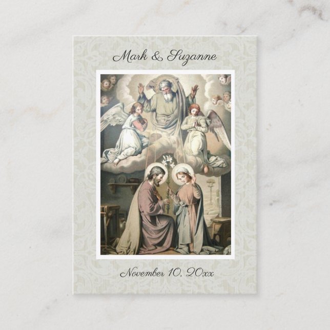 Catholic Wedding Favor Holy Family Holy Card (Front)