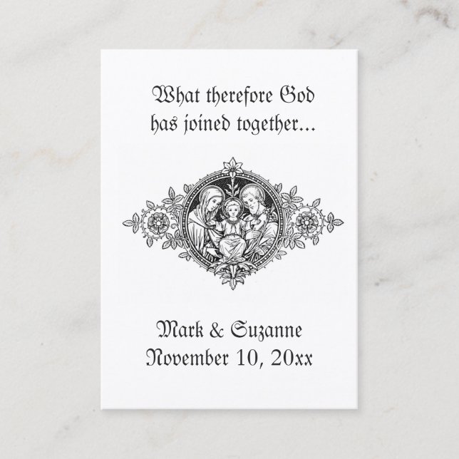 Catholic Wedding Favor Holy Family Holy Card (Front)