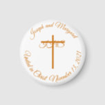 Catholic Wedding Favor Magnet<br><div class="desc">Catholic Wedding Favor Magnet design features the Catholic IHS symbol displayed over a cross as center design. (IHS is the symbol for Christ in the Catholic Church) Your text appears in a circular fashion as border. Design is very pleasing to the eye, and makes for a delightful wedding favor. Designed...</div>