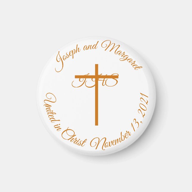 Catholic Wedding Favor Magnet (Front)