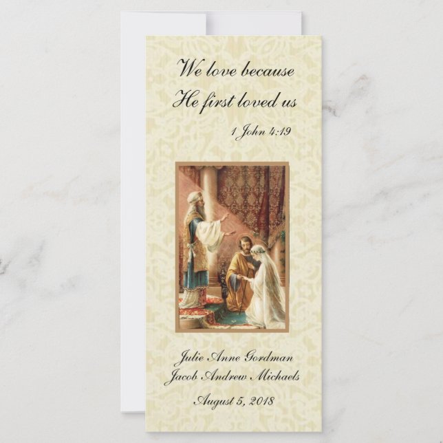 Catholic Wedding Favor Scripture Bride Groom (Front)