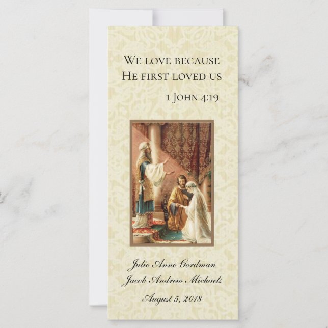 Catholic Wedding Favor Scripture Bride Groom (Front)