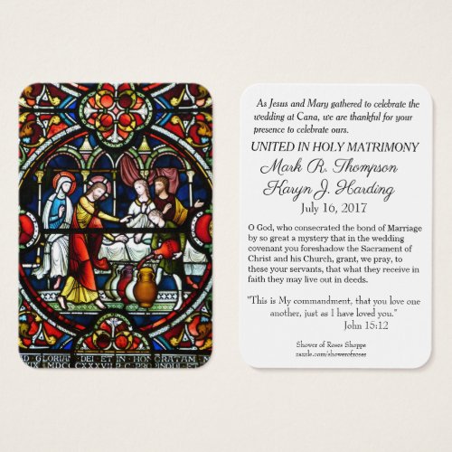 Catholic Wedding Favors Holy Cards Marriage Cana