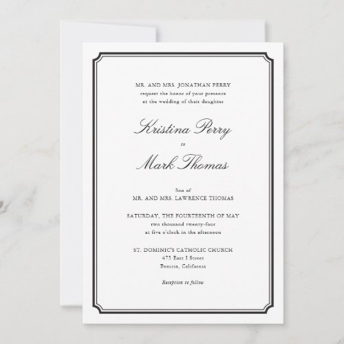 Catholic Wedding Invitation