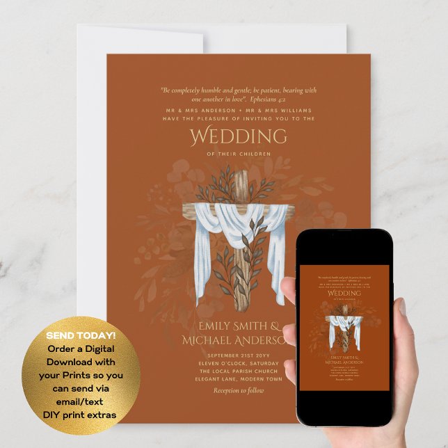 Catholic Wedding Invitations Christian Elegant  (Creator Uploaded)