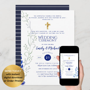 Catholic Wedding Invitations - Parents Names Verse