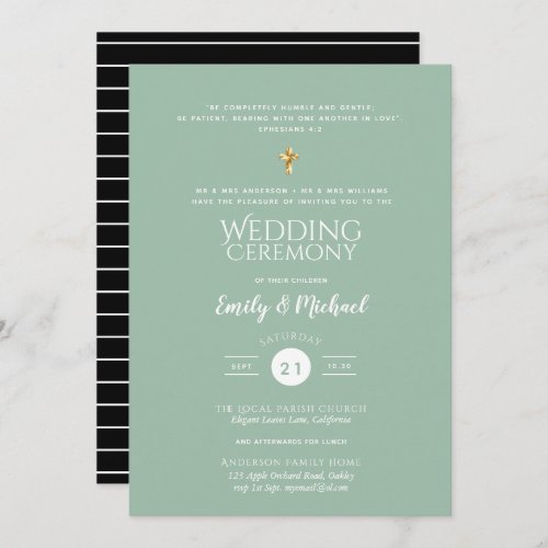 Catholic Wedding Invitations _ Parents Names Verse