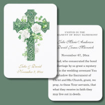 Catholic Wedding Irish Cross Favor Holy Card