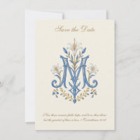 Catholic Wedding Marian Monogram