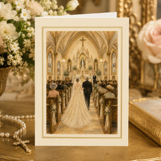Catholic Wedding Mass Congratulations Card