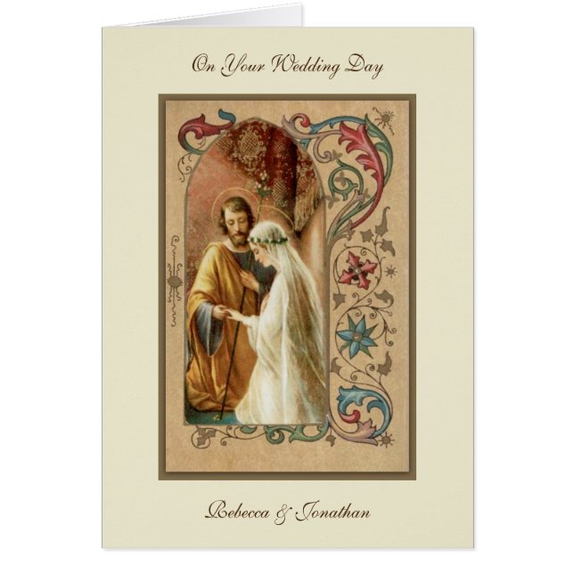 Catholic  Wedding Mass Offering Elegant Cards (Front)