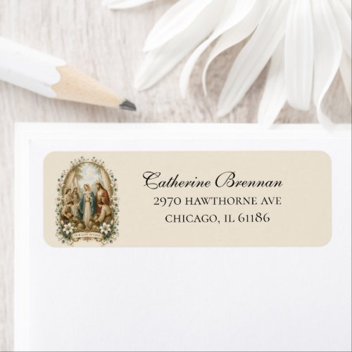 Catholic Wedding Our Lady of Cana Floral Label