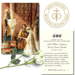 Catholic Wedding Prayer Betrothal Mary Joseph Business Card
