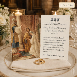 Catholic Wedding Prayer Betrothal Mary Joseph Note Card