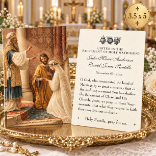 Catholic Wedding Prayer Betrothal Mary Joseph Note Card