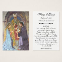 Catholic Wedding Prayer Card