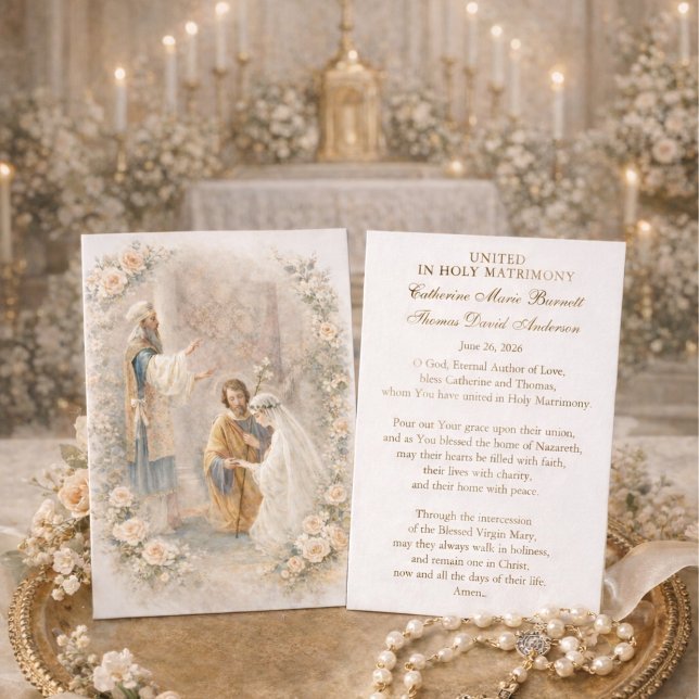 Catholic Wedding Prayer Card Betrothal  (Creator Uploaded)