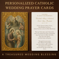 Catholic Wedding Prayer Card Betrothal