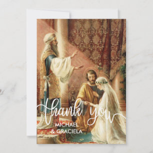 Catholic Wedding Prayer Card Thank You Overlay