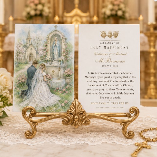 Catholic Wedding Prayer Favor Bride  Marian Altar (Creator Uploaded)