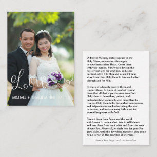 Catholic Wedding Prayer Holy Card Script Overlay