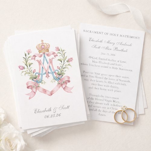 Catholic Wedding Prayer Marian Auspice