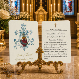 Catholic Wedding Prayer Mary Holy Card