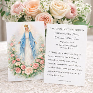 Catholic Wedding Prayer Our Lady of Grace Business Card