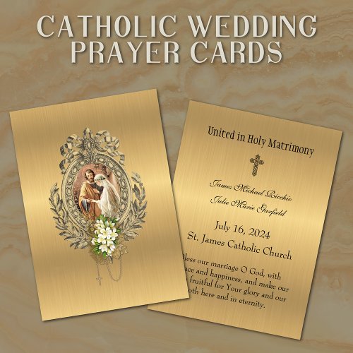 Catholic Wedding Prayer Remembrance Holy Cards