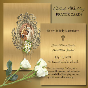 Catholic Wedding Prayer Remembrance Holy Cards