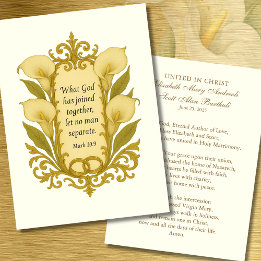Catholic Wedding Prayer Scripture Lilies