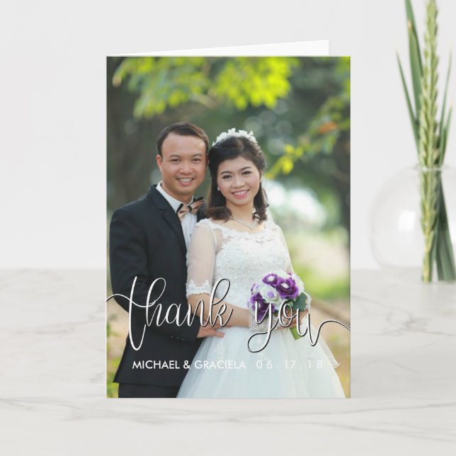 Catholic Wedding Prayer Thank You Mary Overlay Card (Front)