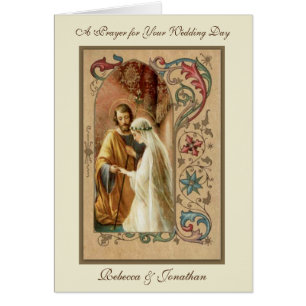 Catholic  Wedding Religious Virgin Mary Joseph Cards