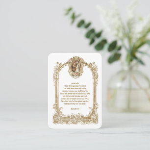 Catholic Wedding Scripture Prayer Card