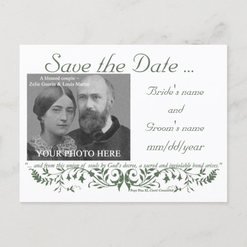 Catholic Wedding Set Save the Date Template CC